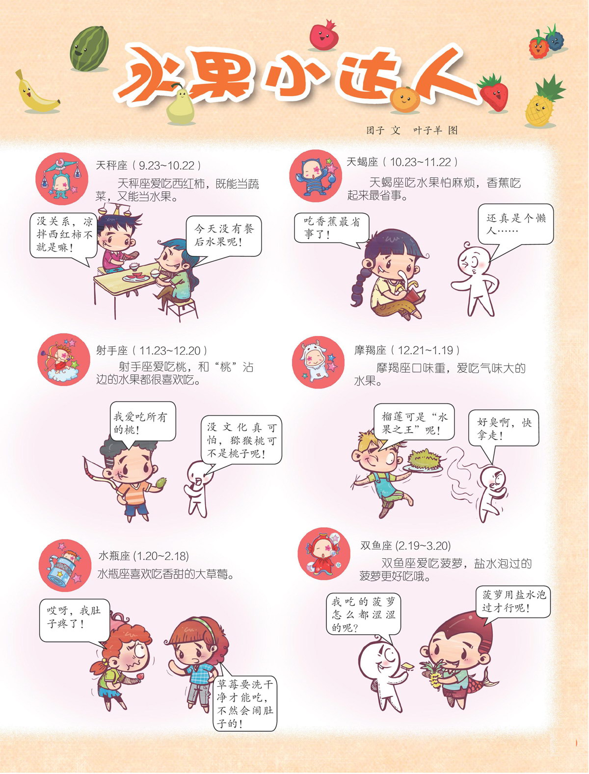 12星座之水果小达人