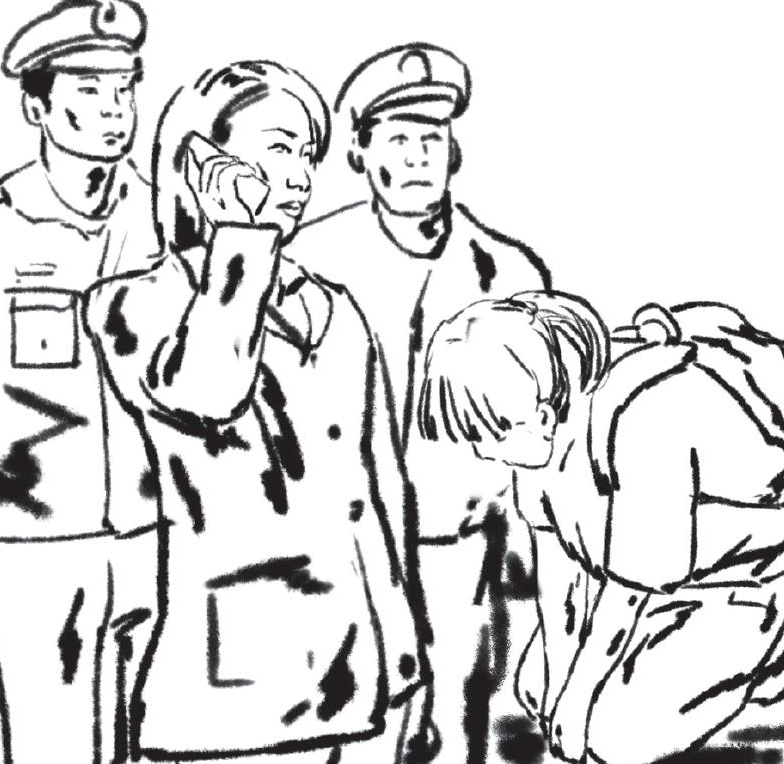 招聘台来了小女孩