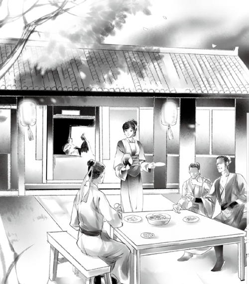 月下小馆花生毛豆