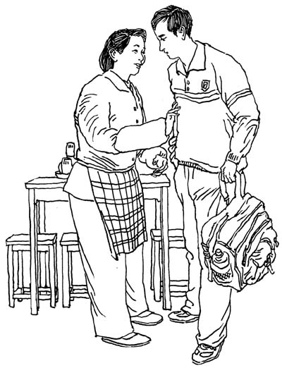 擦玻璃的妈妈